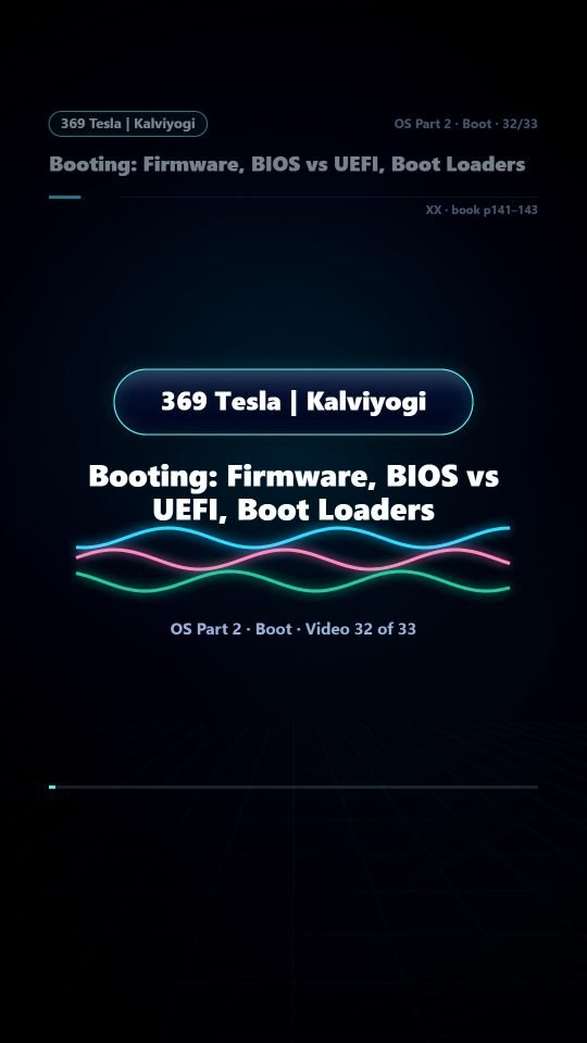 Lesson thumbnail: 32 Booting Firmware BIOS vs UEFI Boot Loaders