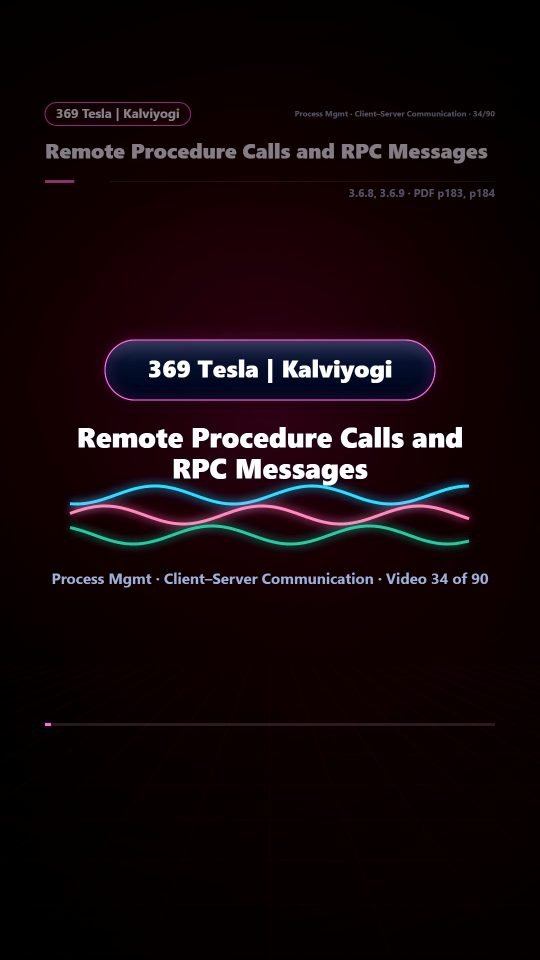 Lesson thumbnail: 34 Remote Procedure Calls and RPC Messages