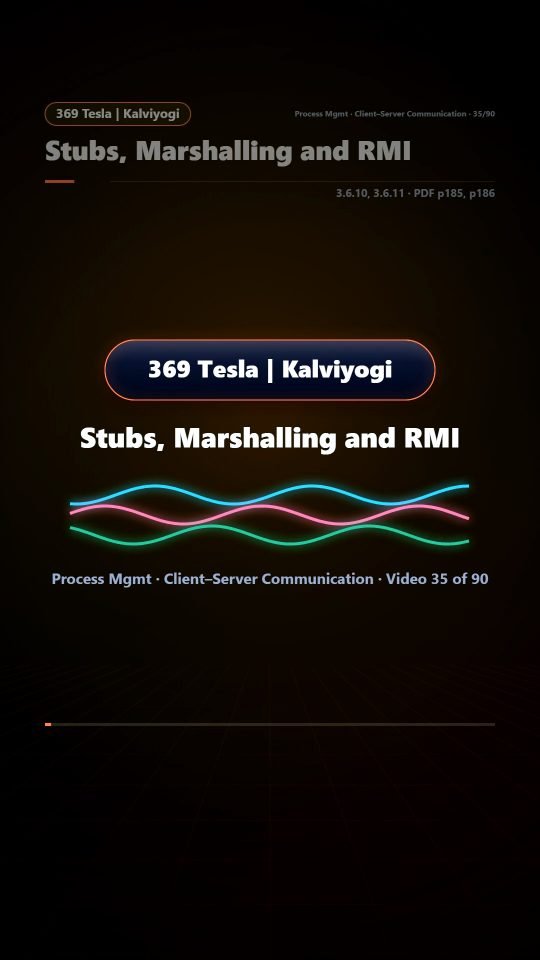 Lesson thumbnail: 35 Stubs Marshalling and RMI