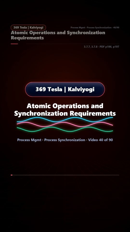 Lesson thumbnail: 40 Atomic Operations and Synchronization Requirements