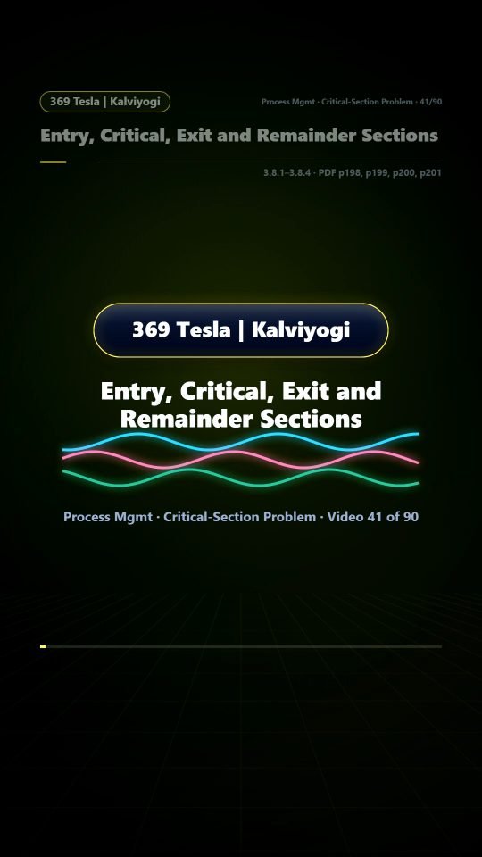 Lesson thumbnail: 41 Entry Critical Exit and Remainder Sections