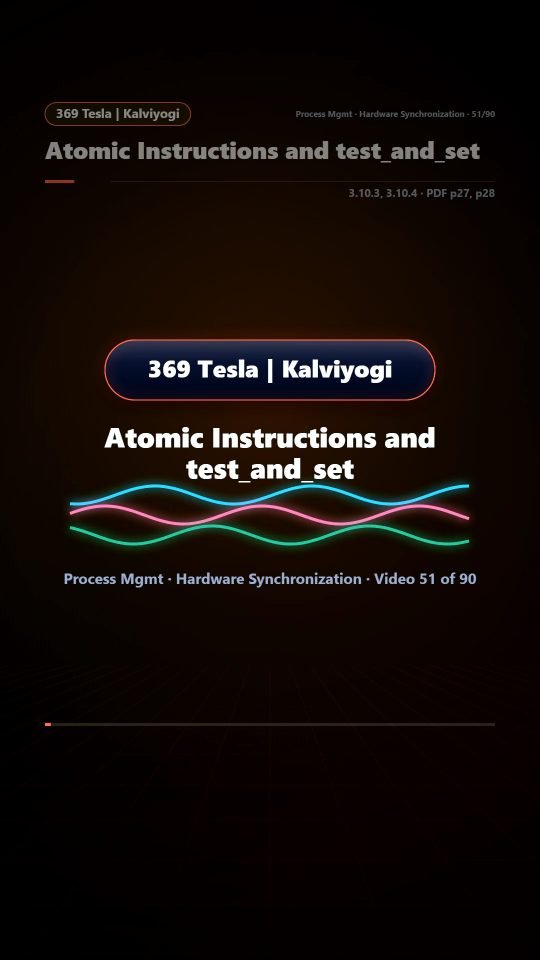Lesson thumbnail: 51 Atomic Instructions and test and set