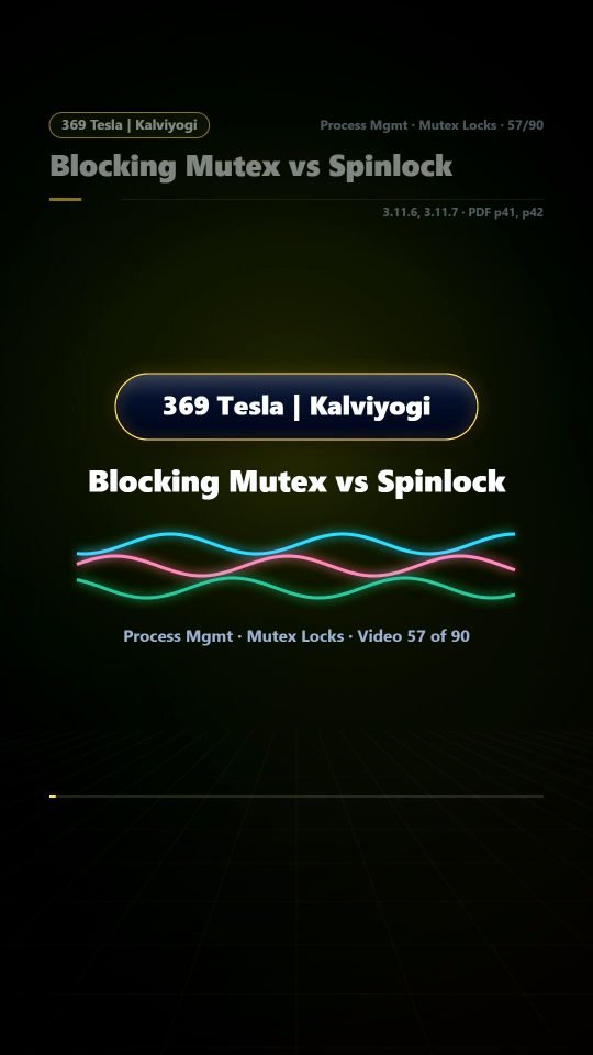 Lesson thumbnail: 57 Blocking Mutex vs Spinlock