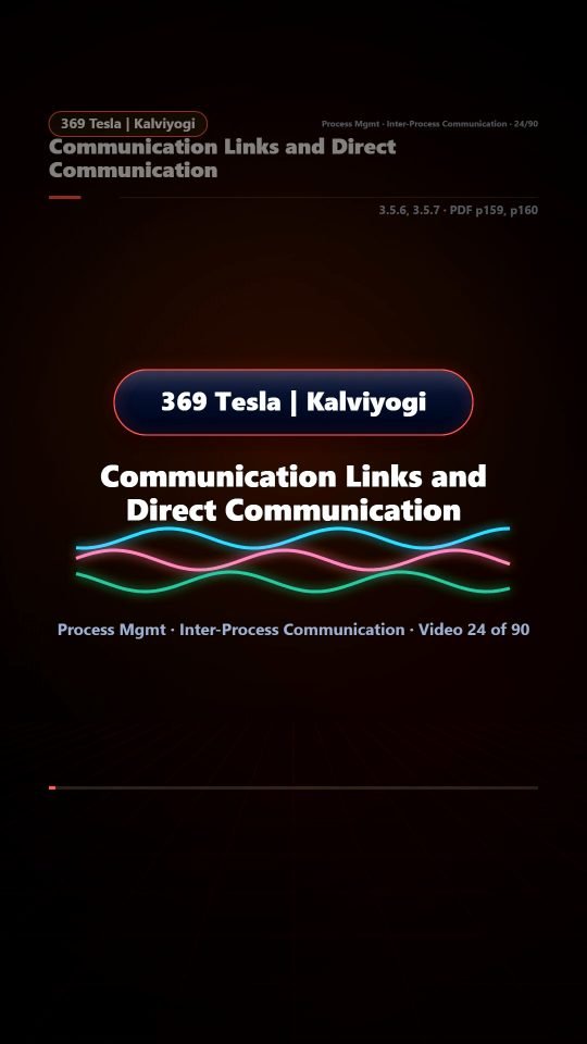 Lesson thumbnail: 24 Communication Links and Direct Communication