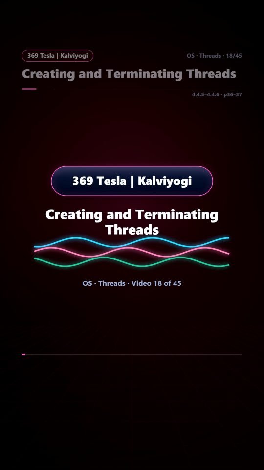 Lesson thumbnail: 18 Creating and Terminating Threads