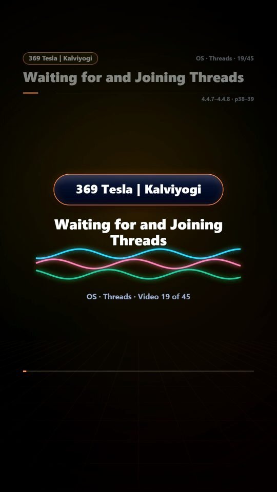 Lesson thumbnail: 19 Waiting for and Joining Threads