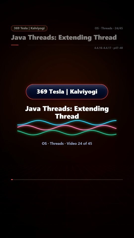 Lesson thumbnail: 24 Java Threads Extending Thread