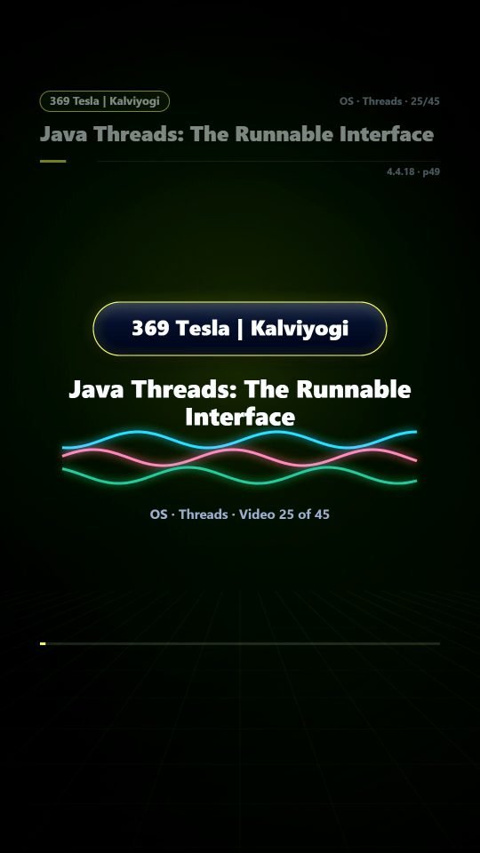Lesson thumbnail: 25 Java Threads The Runnable Interface
