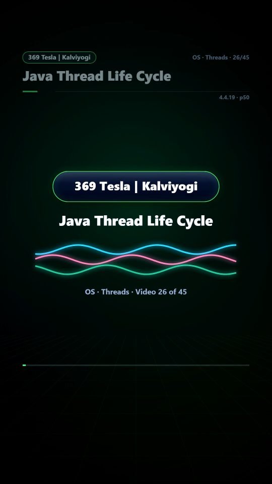 Lesson thumbnail: 26 Java Thread Life Cycle