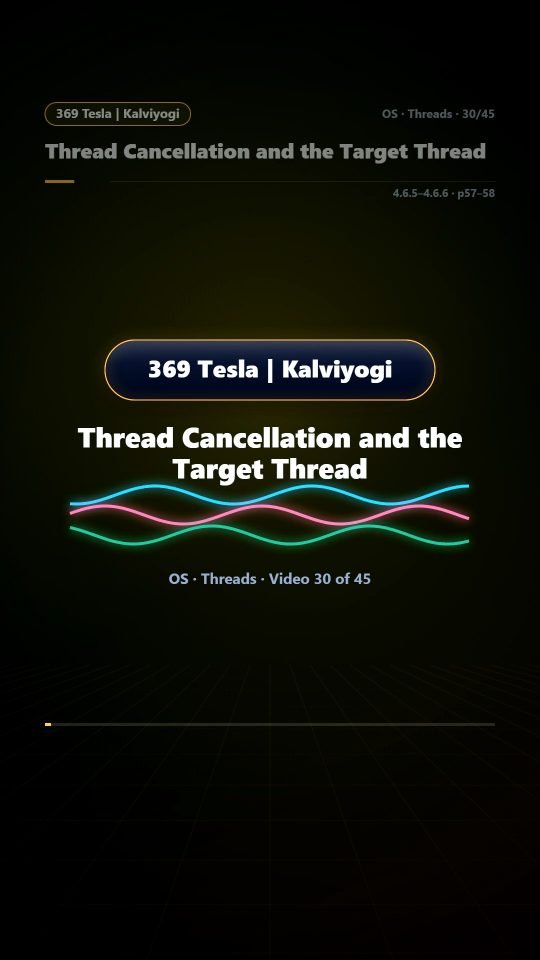 Lesson thumbnail: 30 Thread Cancellation and the Target Thread