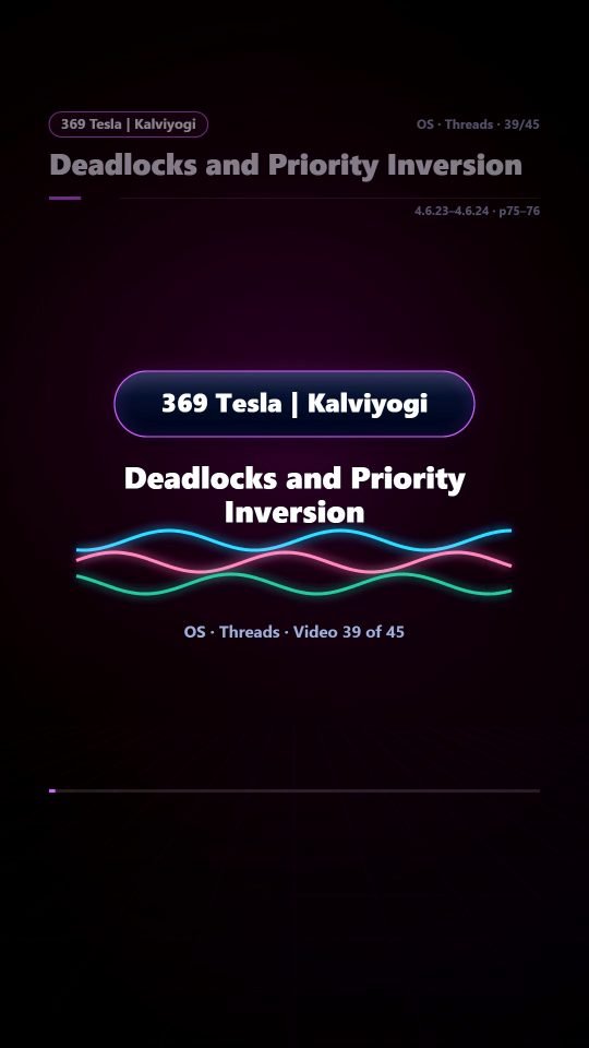 Lesson thumbnail: 39 Deadlocks and Priority Inversion