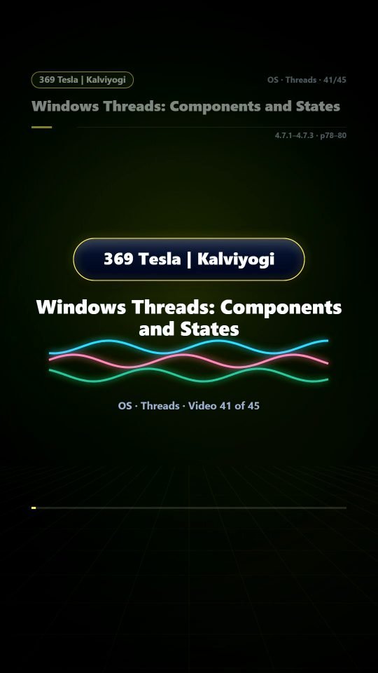 Lesson thumbnail: 41 Windows Threads Components and States