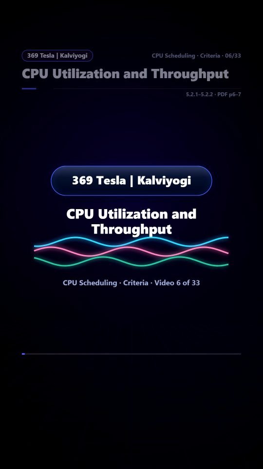 Lesson thumbnail: 06 CPU Utilization and Throughput