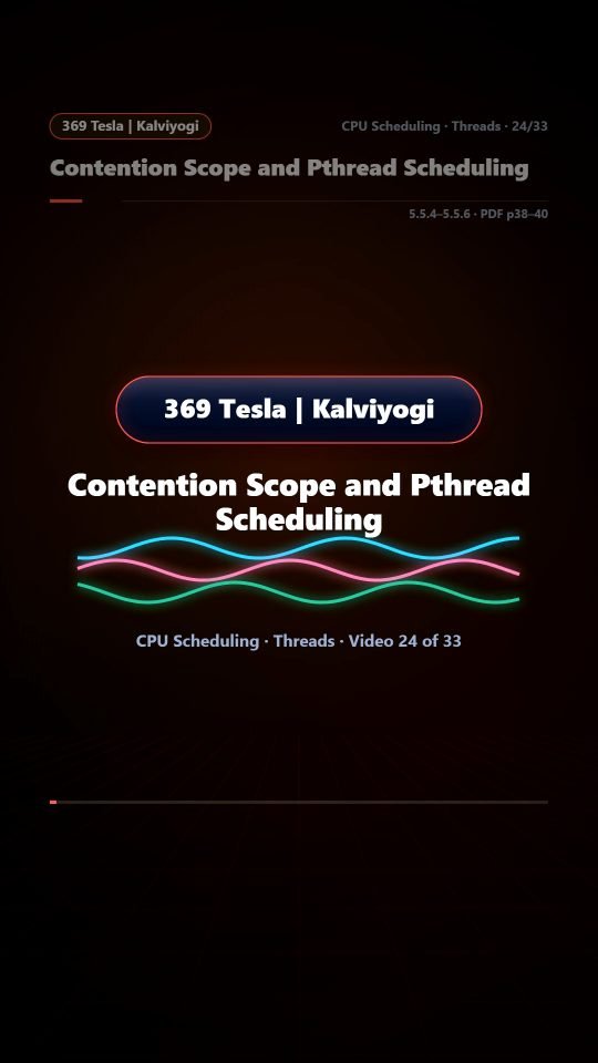 Lesson thumbnail: 24 Contention Scope and Pthread Scheduling