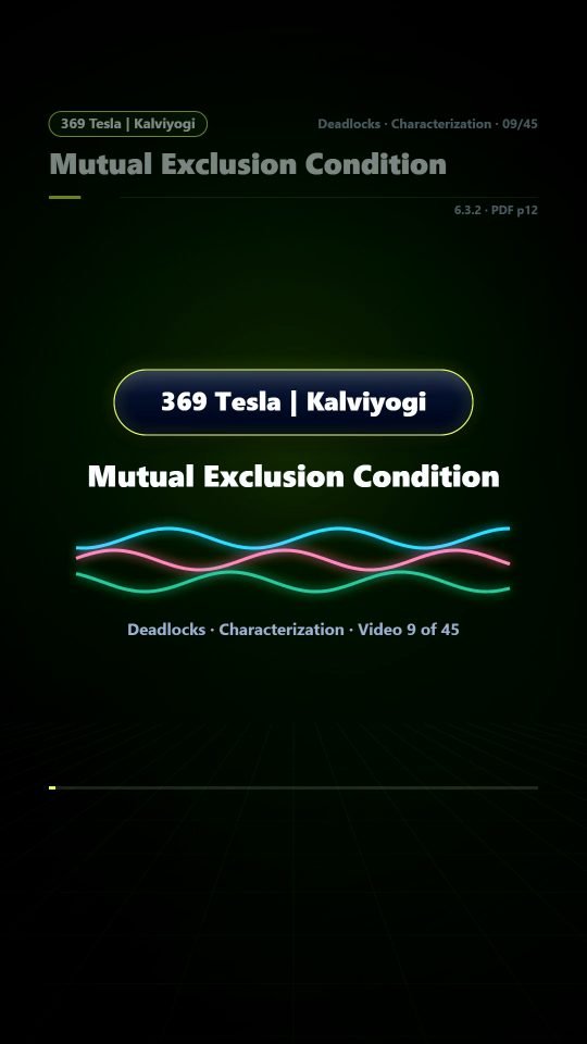 Lesson thumbnail: 09 Mutual Exclusion Condition