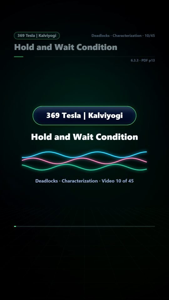 Lesson thumbnail: 10 Hold and Wait Condition