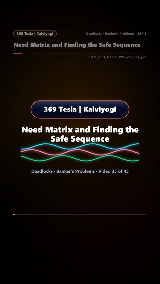 Lesson thumbnail: 35 Need Matrix and Finding the Safe Sequence