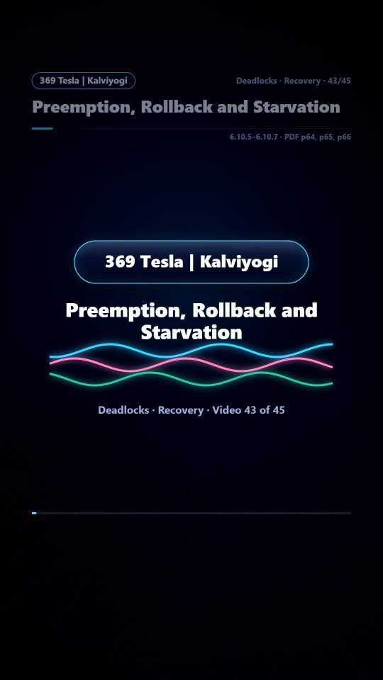 Lesson thumbnail: 43 Preemption Rollback and Starvation