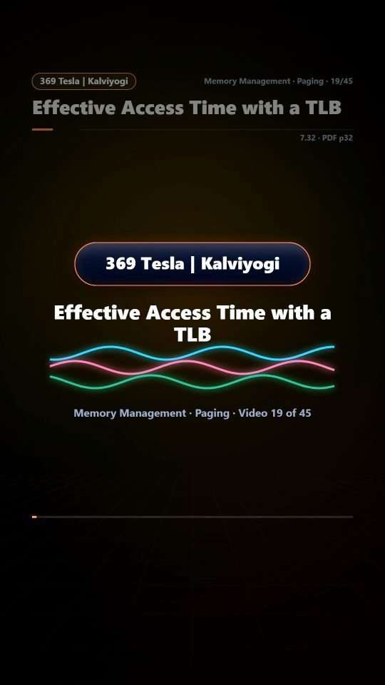 Lesson thumbnail: 19 Effective Access Time with a TLB