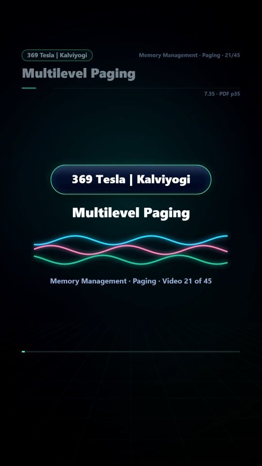 Lesson thumbnail: 21 Multilevel Paging