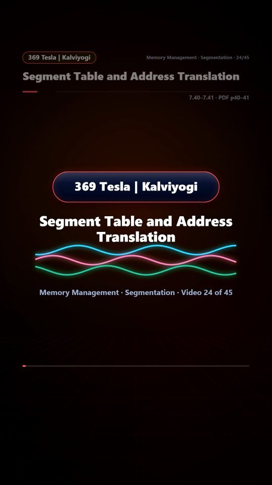 Lesson thumbnail: 24 Segment Table and Address Translation