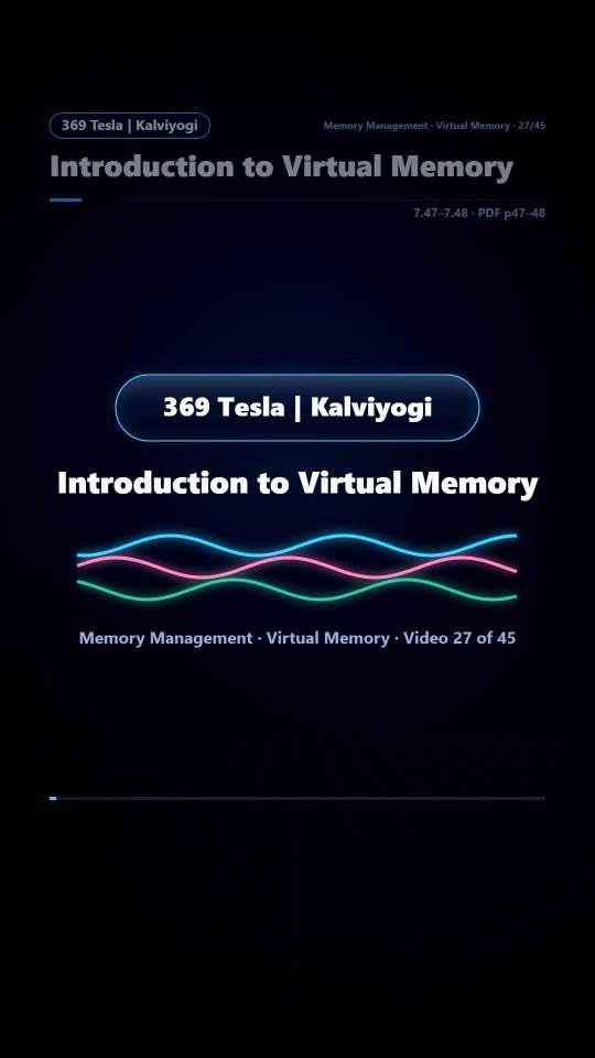 Lesson thumbnail: 27 Introduction to Virtual Memory